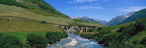 Framed Railway Bridge Switzerland Print