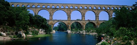 Framed Pont du Gard Roman Aqueduct Provence France Print