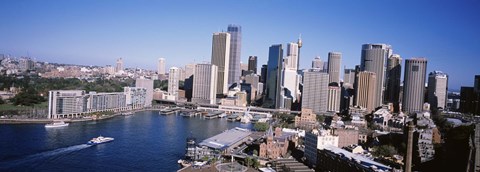 Framed Skyscrapers in a city, Sydney, New South Wales, Australia Print