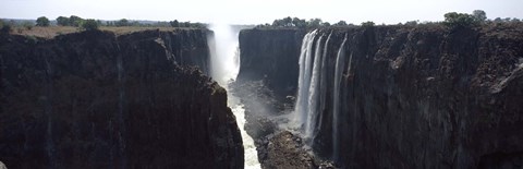 Framed Waterfall, Victoria Falls, Zambezi River, Zimbabwe Print