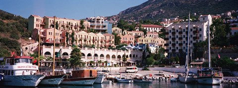 Framed Harbor, Kalkan, Turkey Print