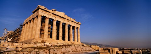Framed Ruins of a temple, Parthenon, Athens, Greece Print