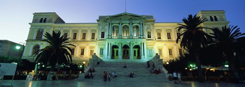 Framed Low angle view of a building, Syros, Cyclades Islands, Greece Print