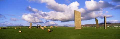 Framed Stones Of Stenness, Scotland, United Kingdom Print