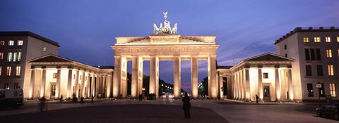 Framed Brandenburg Gate at dusk, Berlin, Germany Print
