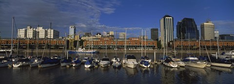 Framed Buildings On The Waterfront, Puerto Madero, Buenos Aires, Argentina Print