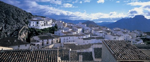Framed High angle view of buildings in a town, Velez Blanco, Andalucia, Spain Print