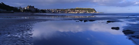 Framed Reflection Of Cloud In Water, Scarborough, South Bay, North Yorkshire, England, United Kingdom Print