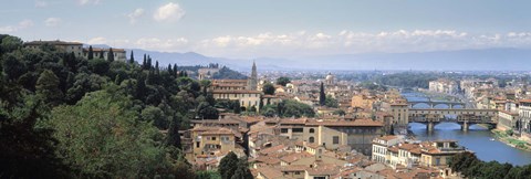 Framed High Angle View of Florence, Tuscany, Italy Print