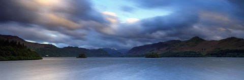 Framed Storm Clouds Over A Lake, Derwent Water, Cumbria, England, United Kingdom Print