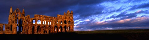 Framed Ruins Of A Church, Whitby Abbey, Whitby, North Yorkshire, England, United Kingdom Print