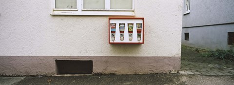 Framed Candy vending machine on the wall, Stuttgart, Baden-Wurttemberg, Germany Print