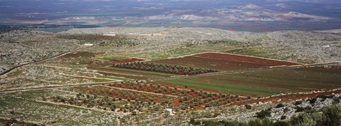 Framed Panoramic view of a landscape, Aleppo, Syria Print