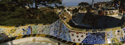 Framed Parc Guell, Barcelona, Catalonia, Spain Print