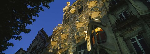 Framed Low angle view of a building, Casa Batllo, Barcelona, Catalonia, Spain Print