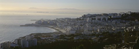 Framed Aerial view of a city, Bab El-Oued, Algiers, Algeria Print
