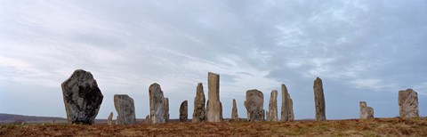 Framed Rocks on a landscape, Callanish Standing Stones, Lewis, Outer Hebrides, Scotland Print