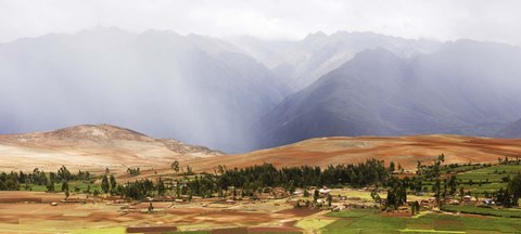 Framed Clouds over mountains, Andes Mountains, Urubamba Valley, Cuzco, Peru Print