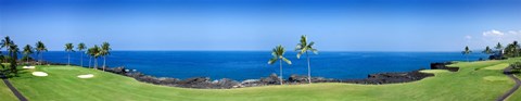 Framed Trees in a golf course, Kona Country Club Ocean Course, Kailua Kona, Hawaii Print