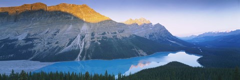 Framed Mountains by Peyto Lake, Canada Print