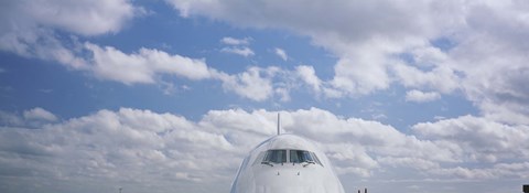 Framed High section view of an airplane, Boeing 747, London, England Print