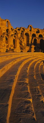 Framed Old ruins of an amphitheater, Roman Theater, El Djem, Mahdia Governorate, Tunisia Print