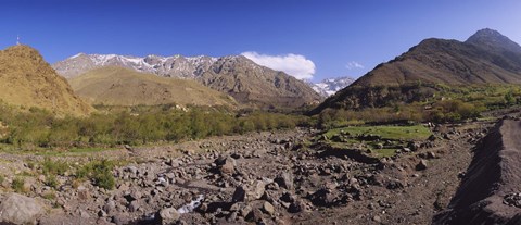 Framed Mountains on a landscape, Atlas Mountains, Marrakesh, Morocco Print