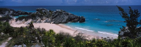 Framed High angle view of a beach, Bermuda Print