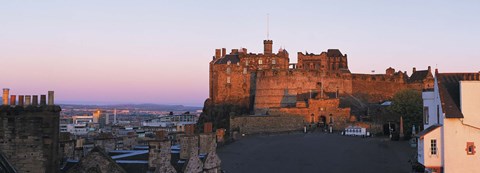 Framed Castle in a city, Edinburgh Castle, Edinburgh, Scotland Print
