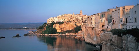 Framed Buildings at the coast, Vieste, Gargano, Apulia, Italy Print