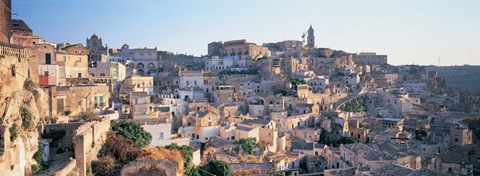 Framed Houses in a town, Matera, Basilicata, Italy Print