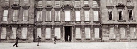 Framed Men carrying boxes, moving to a new building, Dyrham Park, Dyhram, Gloucestershire, England Print