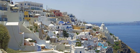 Framed Houses in a city, Santorini, Cyclades Islands, Greece Print