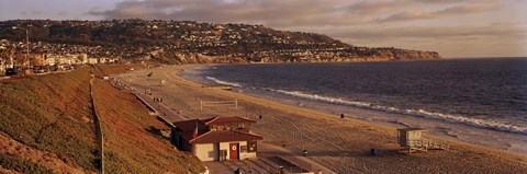 Framed High angle view of a coastline, Redondo Beach, Los Angeles County, California, USA Print