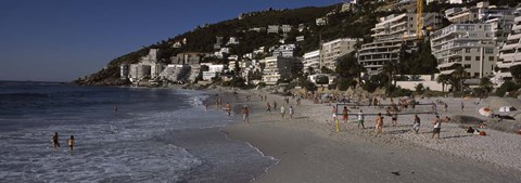 Framed Tourists on the beach, Clifton Beach, Cape Town, Western Cape Province, South Africa Print
