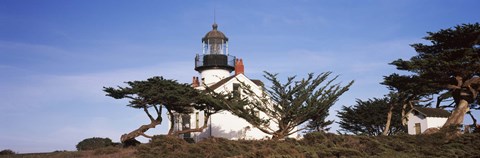 Framed Low angle view of a lighthouse, Point Pinos Lighthouse, Pacific Grove, California Print