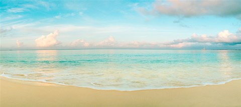 Framed Waves on the beach, Seven Mile Beach, Grand Cayman, Cayman Islands Print