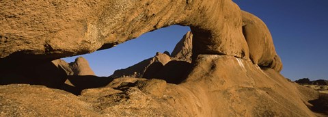 Framed Natural arch on a mountain, Spitzkoppe, Namib Desert, Namibia Print
