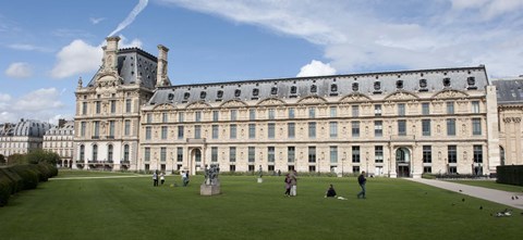 Framed Facade of a museum, Musee Du Louvre, Paris, Ile-de-France, France Print