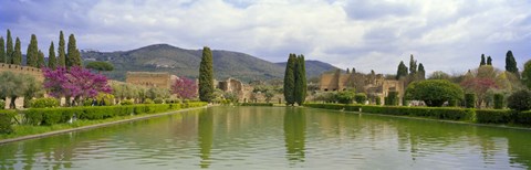 Framed Pond at a villa, Hadrian's Villa, Tivoli, Lazio, Italy Print