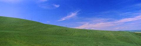 Framed Landscape, San Quirico d&#39;Orcia, Orcia Valley, Siena Province, Tuscany, Italy Print