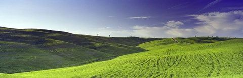 Framed Clouds over landscape, Val D&#39;Orcia, Siena Province, Tuscany, Italy Print