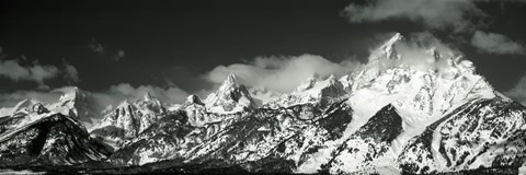 Framed Mountain range, Grand Teton National Park, Wyoming, USA Print