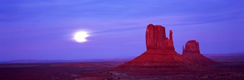 Framed East Mitten and West Mitten buttest, Monument Valley, Utah Print