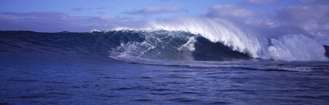 Framed Surfer in the ocean, Maui, Hawaii, USA Print