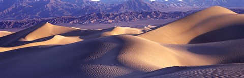 Framed Sand Dunes and Mountains, Death Valley National Park, California Print