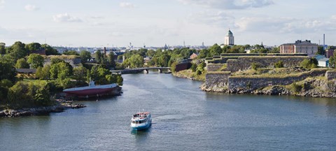 Framed Fortress at the waterfront, Suomenlinna, Helsinki, Finland Print