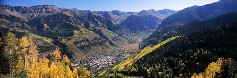 Framed High angle view of a valley, Telluride, San Miguel County, Colorado, USA Print