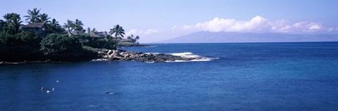 Framed Resort at a coast, Napili, Maui, Hawaii, USA Print
