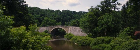 Framed Arch bridge across Casselman River, Casselman Bridge, Casselman River Bridge State Park, Garrett County, Maryland, USA Print